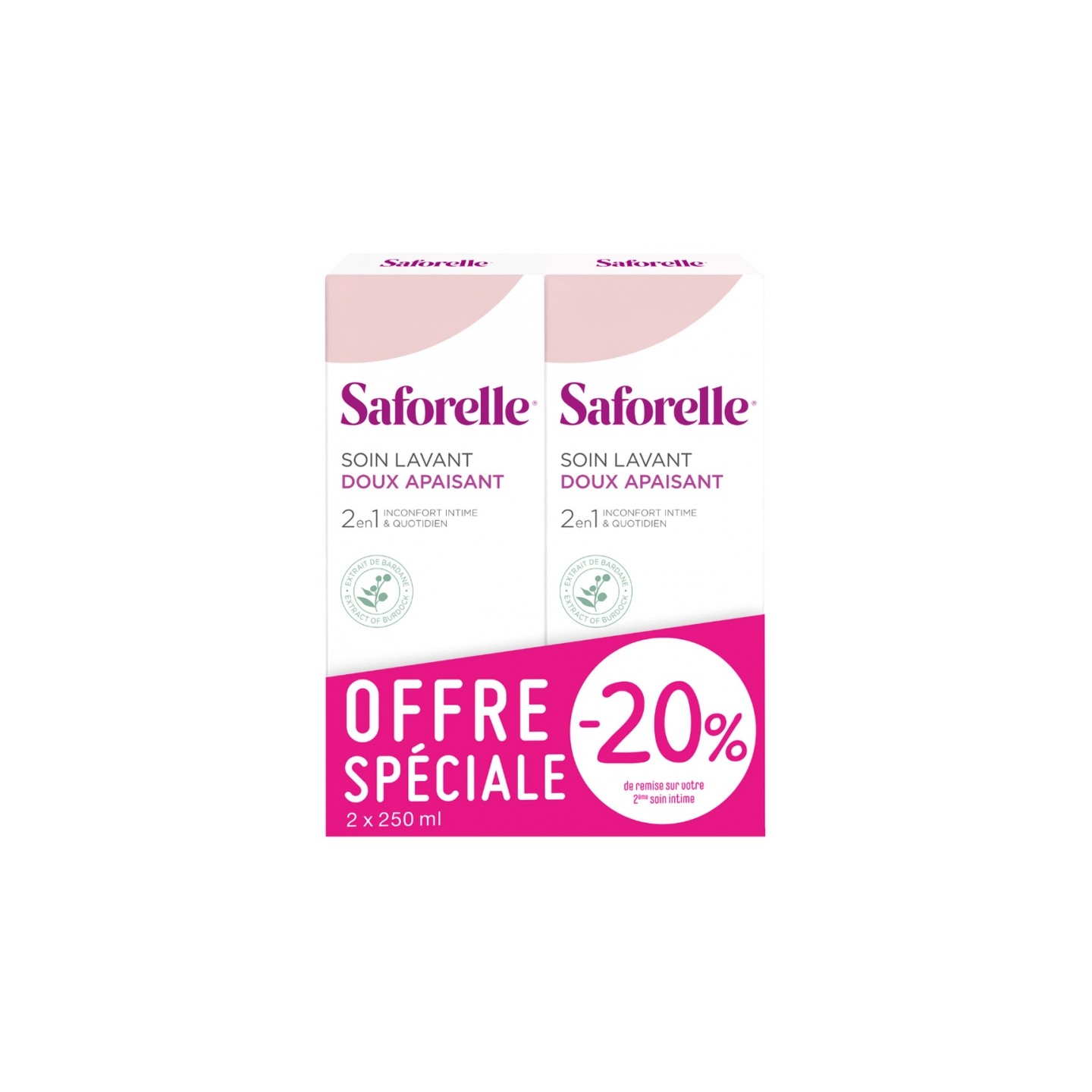 Saforelle Soin lavant doux 2X250ml