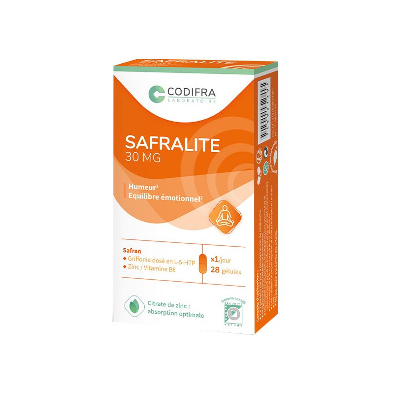 Codifra Safralite Safran 30mg 28 gélules