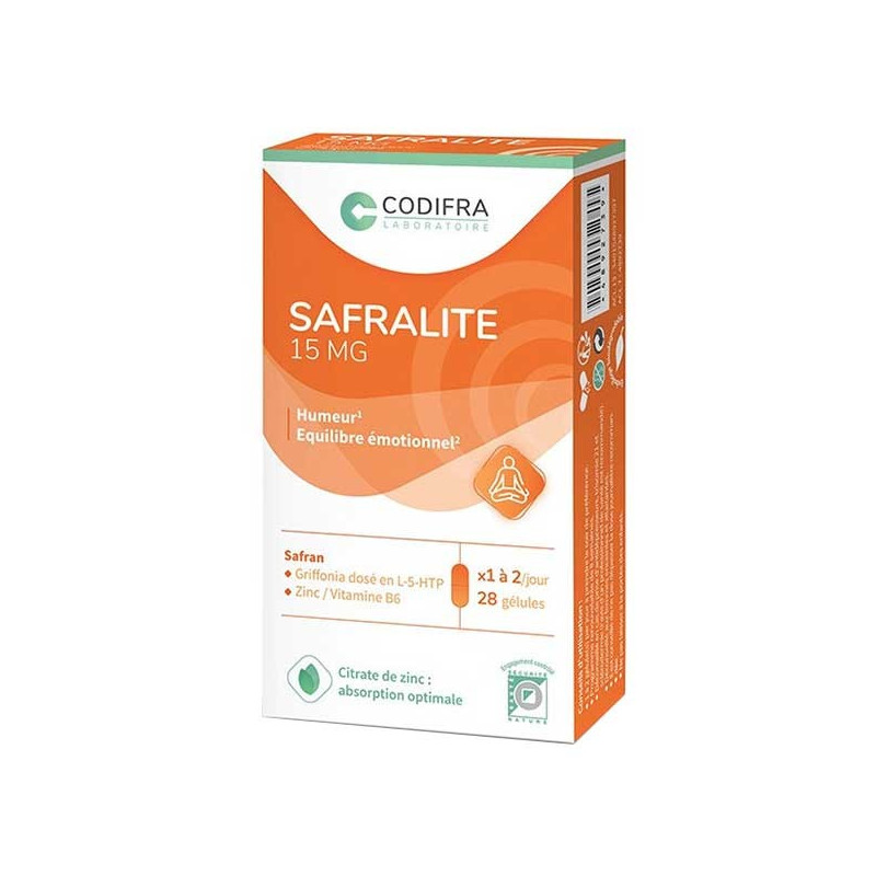 Codifra Safralite Safran 15mg 28 gélules