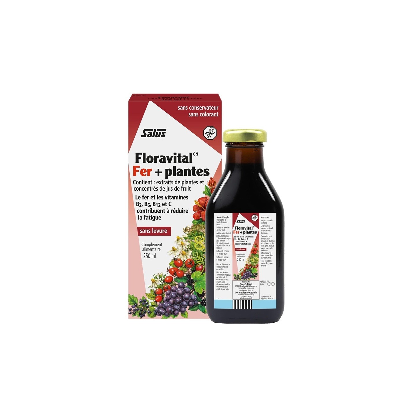 Salus Floradix Fer + Plantes - 250ml
