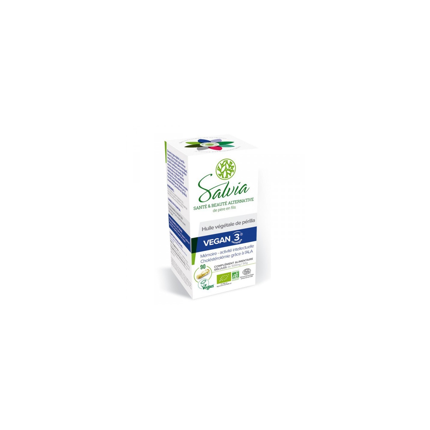 Salvia Nutrition Vegan 3 Périlla bio 90 Gélules