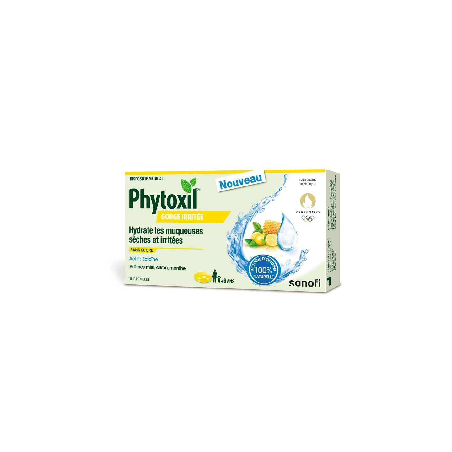 Sanofi Phytoxil Gorge Pastilles gorge irritée miel citron menthe - 16 pastilles