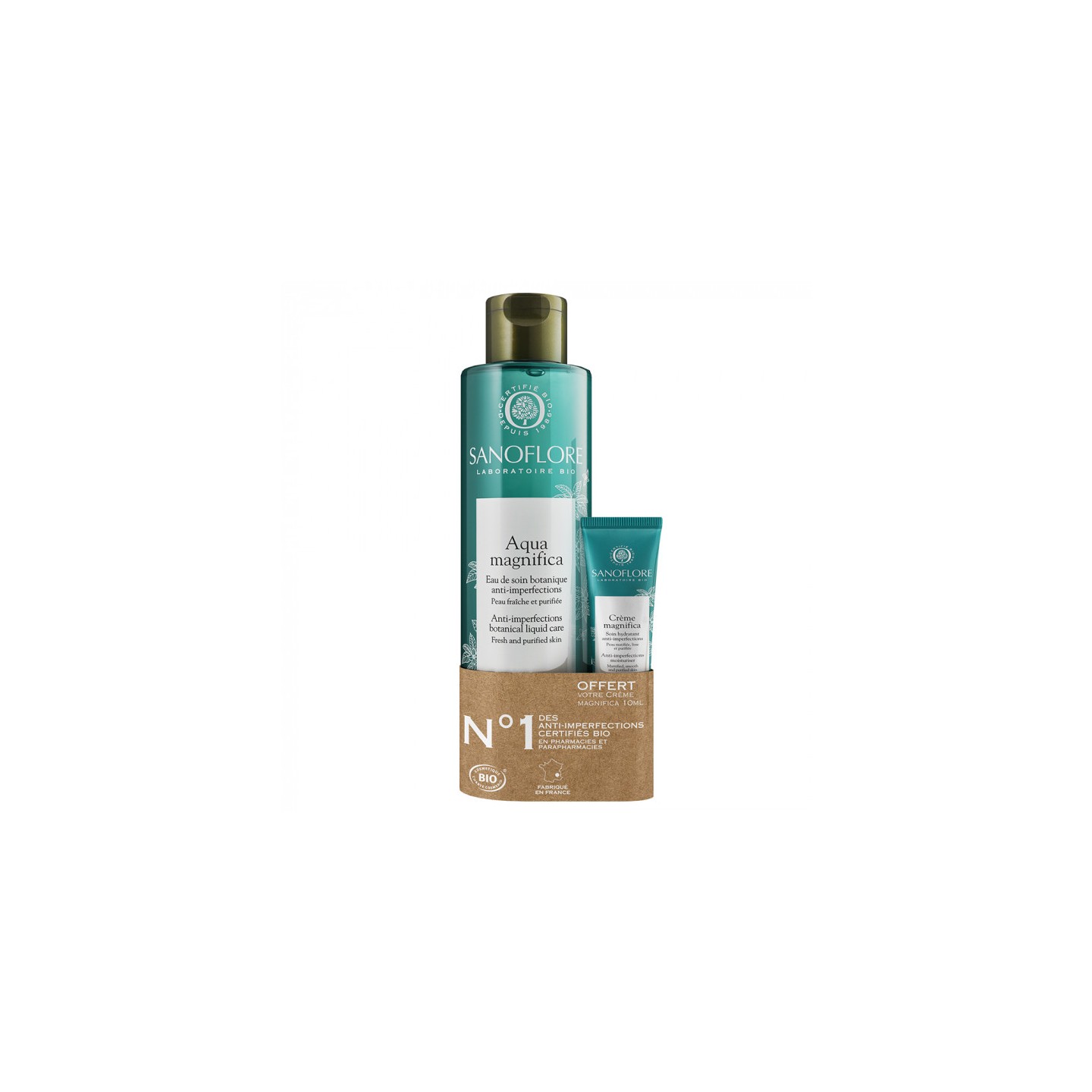Sanoflore Aqua Magnifica Eau de Soin Botanique Bio 200ml + Crème hydratante offerte 10ml
