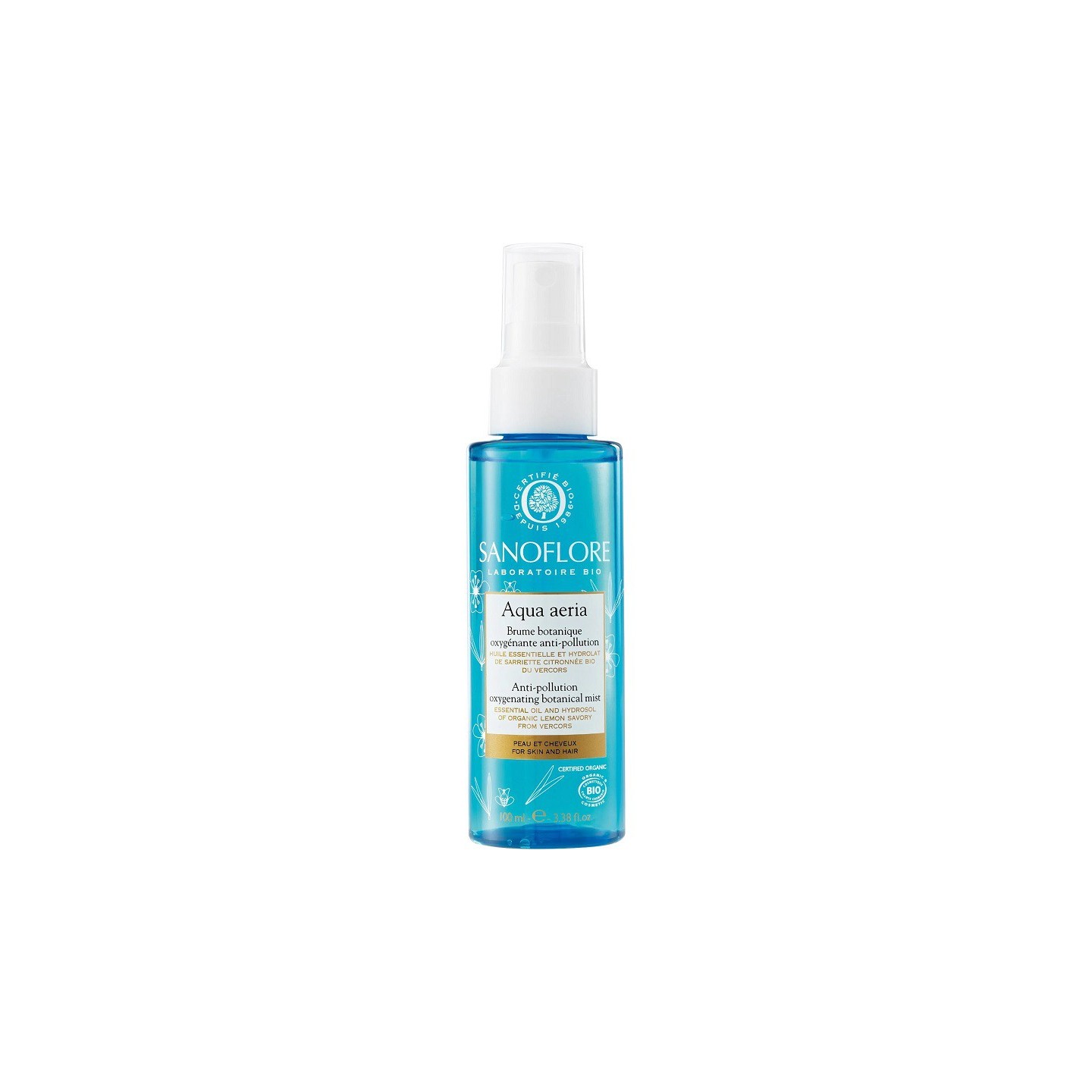 Sanoflore Brume botanique oxygénante anti-pollution Aqua Aeria Bio - 100ml