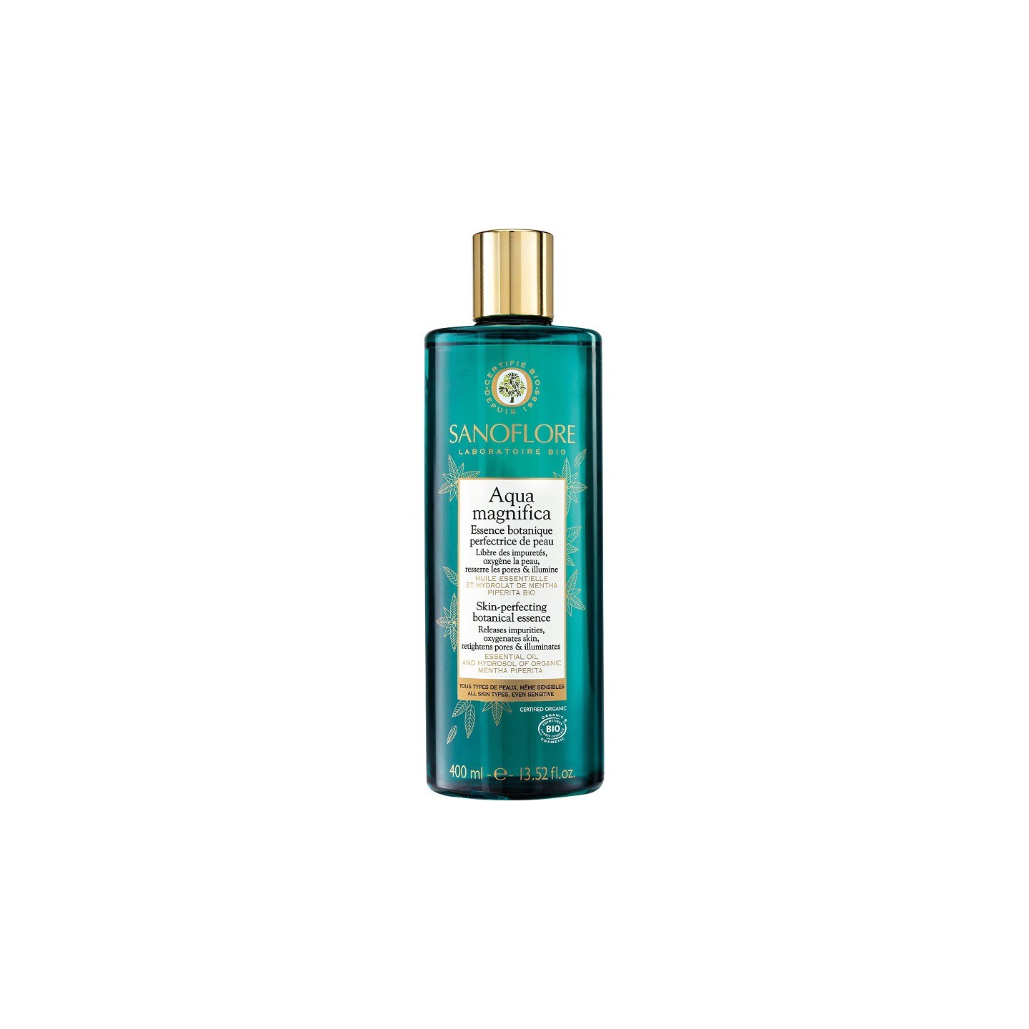 Sanoflore Essence botanique perfectrice de peau Aqua Magnifica Bio - 400ml