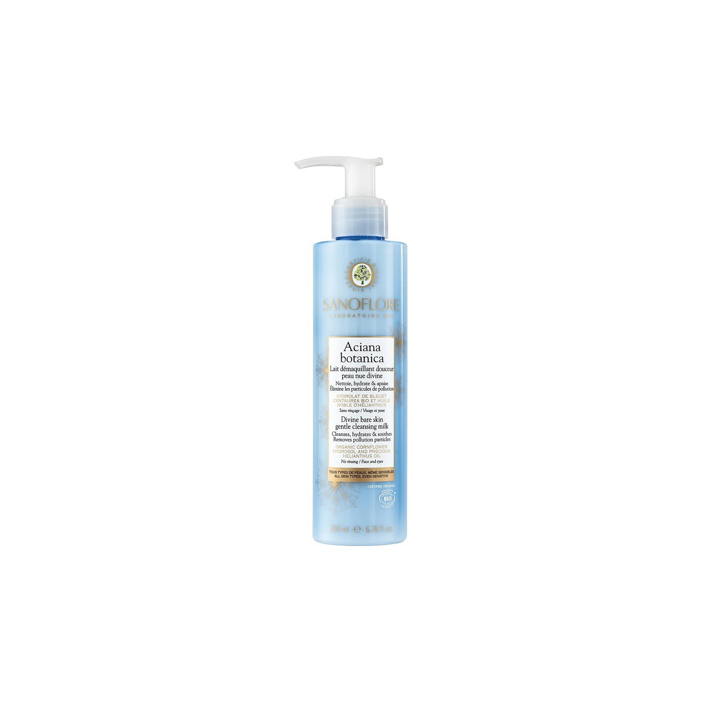 Sanoflore Lait démaquillant douceur Aciana Botanica Bio - 200ml
