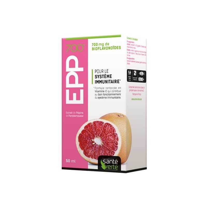Pharmacie Bastille - Santé Verte EPP 700 extraits de pépins de pamplemousse 50ml