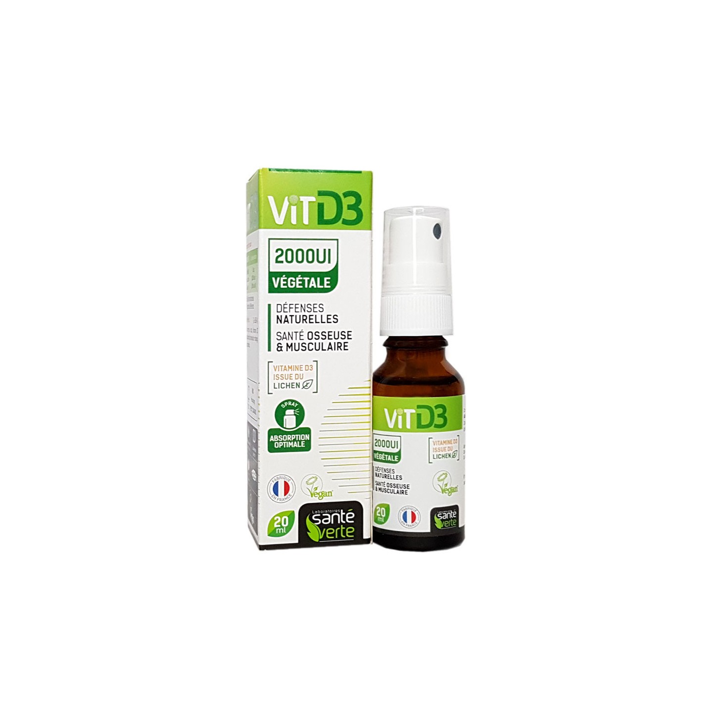 Santé Verte Vit D3 2000UI Végétale - 20ml