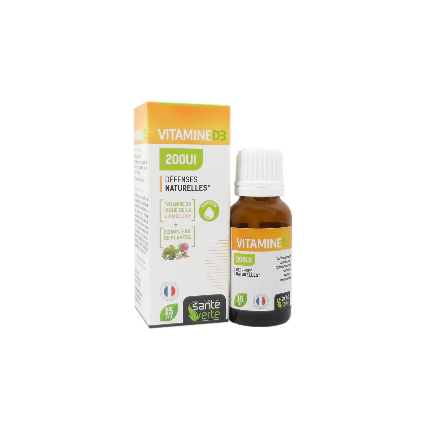 Santé Verte Vitamine D3 200UI - 15ml