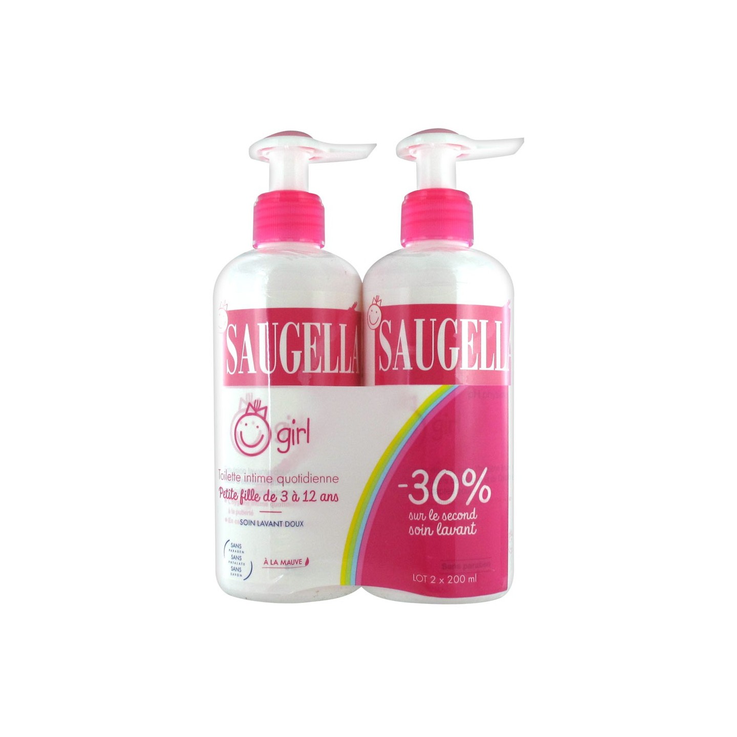 Saugella Girl Flacon Pompe 2X200ml