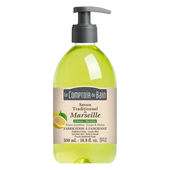 SAVON DE MARSEILLE LIQUIDE CITRON/MENTHE