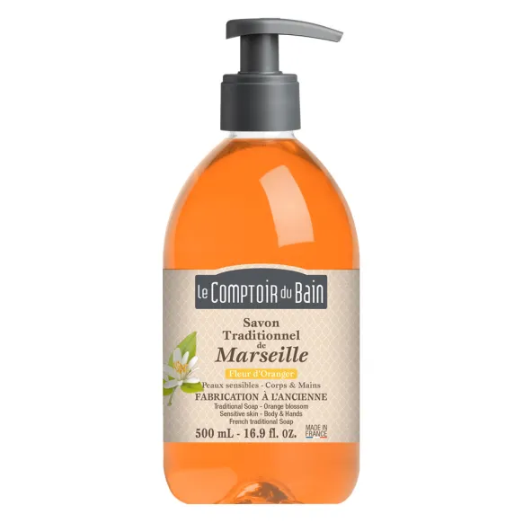 SAVON DE MARSEILLE LIQUIDE FLEUR D'ORANGER