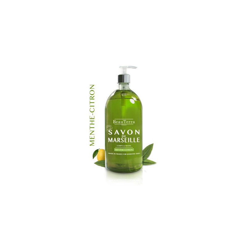 SAVON LIQUIDE DE MARSEILLE - MENTHE - CITRON