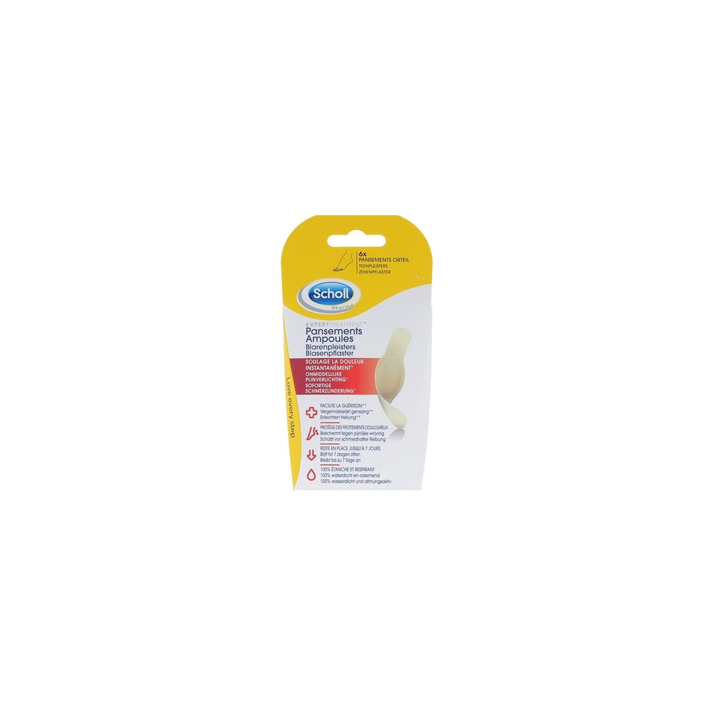 Scholl ExpertTreatment Pansements ampoules pour orteils - 6 pansements