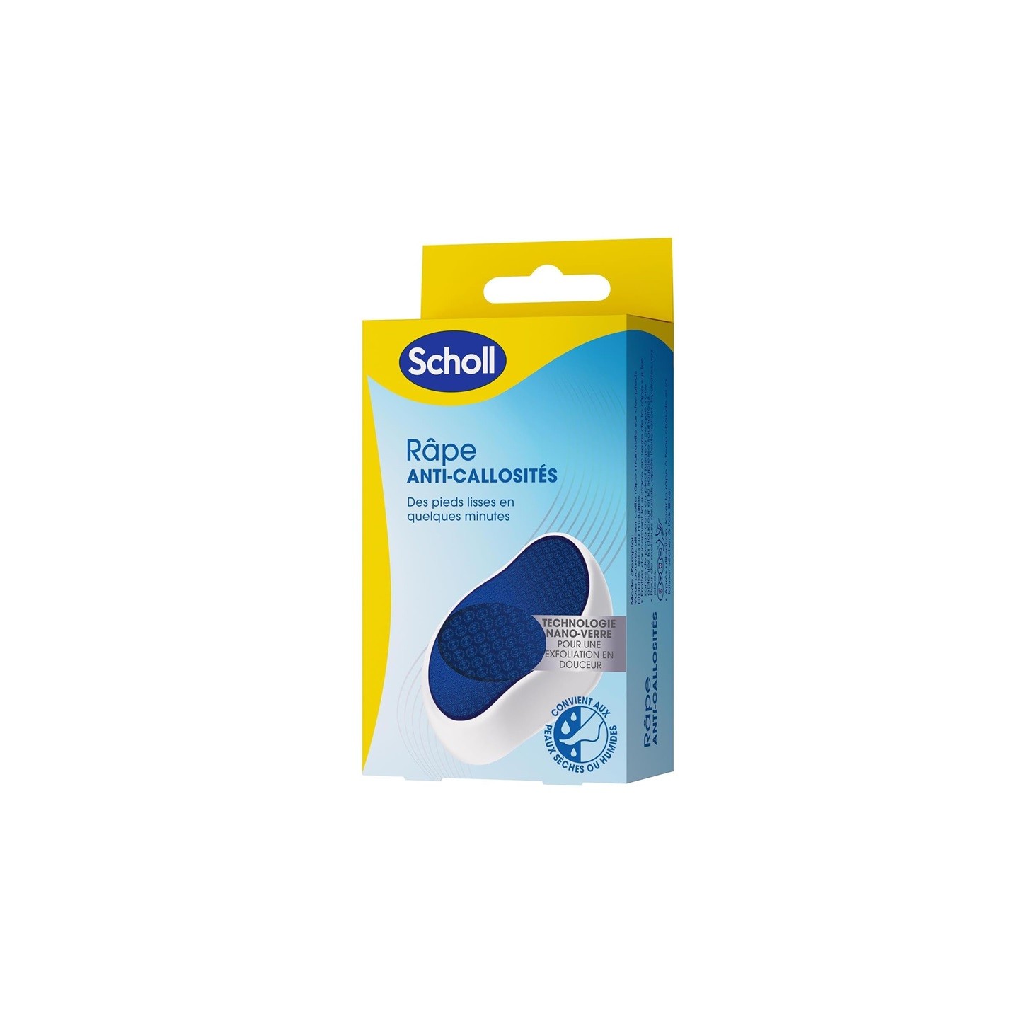 Scholl Râpe manuelle anti-callosités Nano Verre