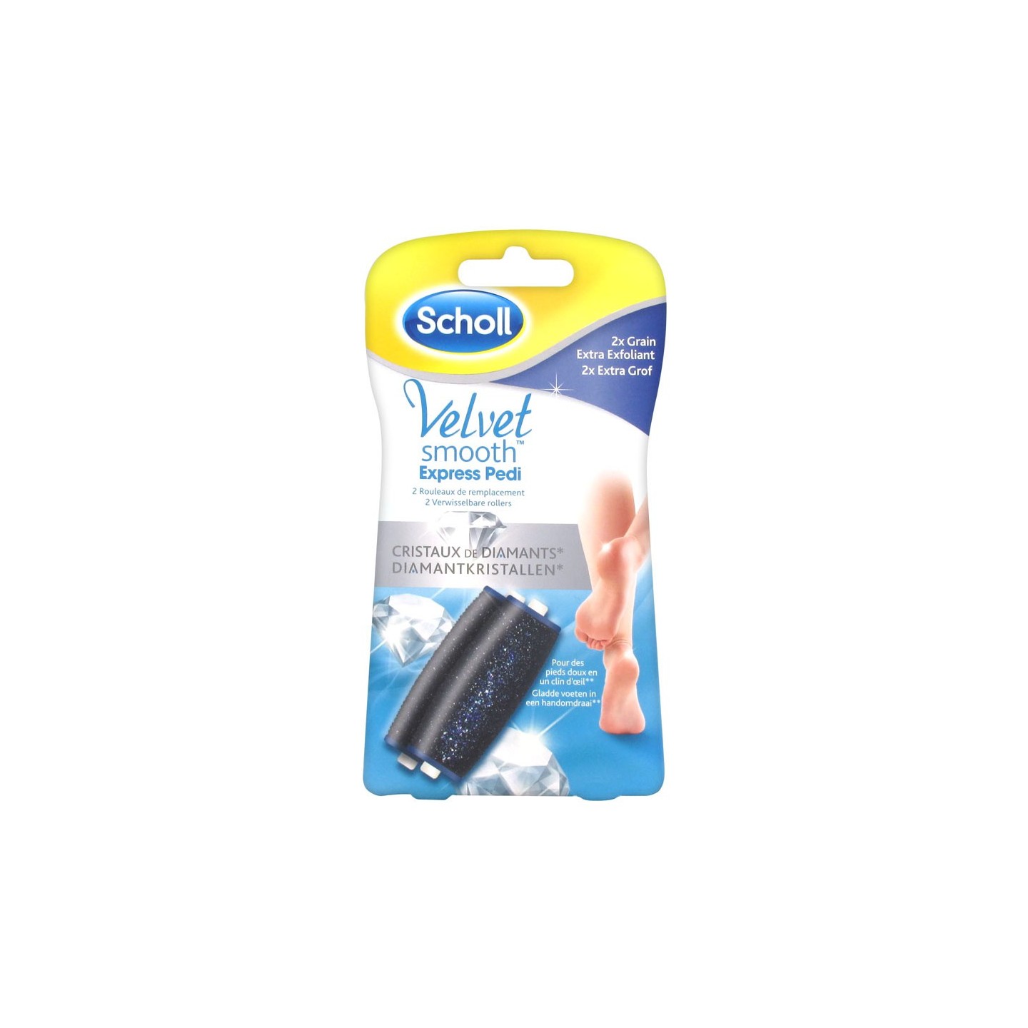 Scholl Velvet Smooth Express Pedi Diamants 2 Rouleaux