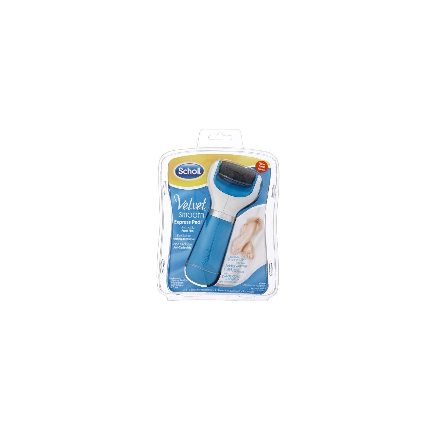 Scholl velvet rape électrique exfoliante bleue