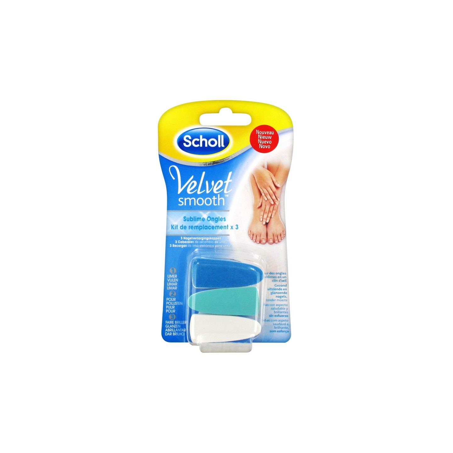 Scholl Velvet Smooth Sublime Ongles Kit 3 Recharges