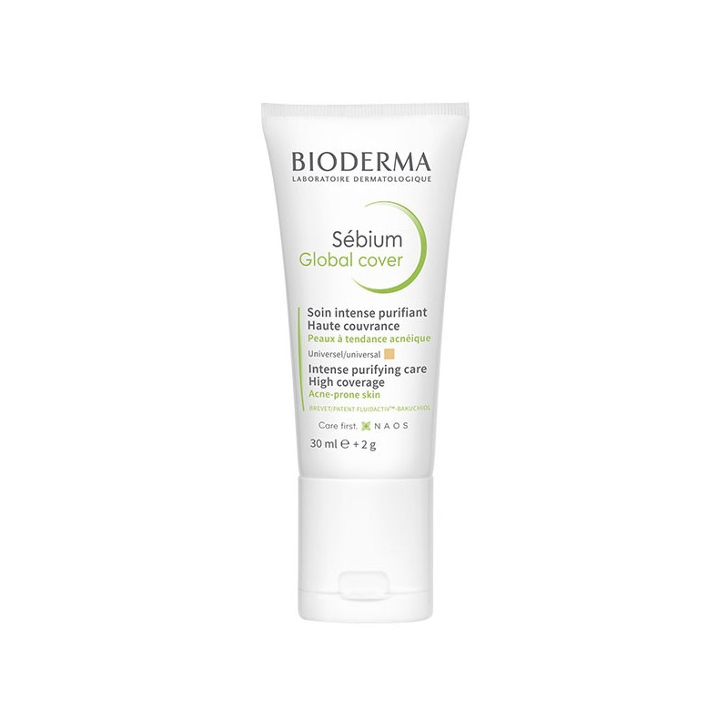Bioderma Sébium Global Cover Crème Correctrice Purifiante Teintée Peaux Mixtes à Grasses 30ml