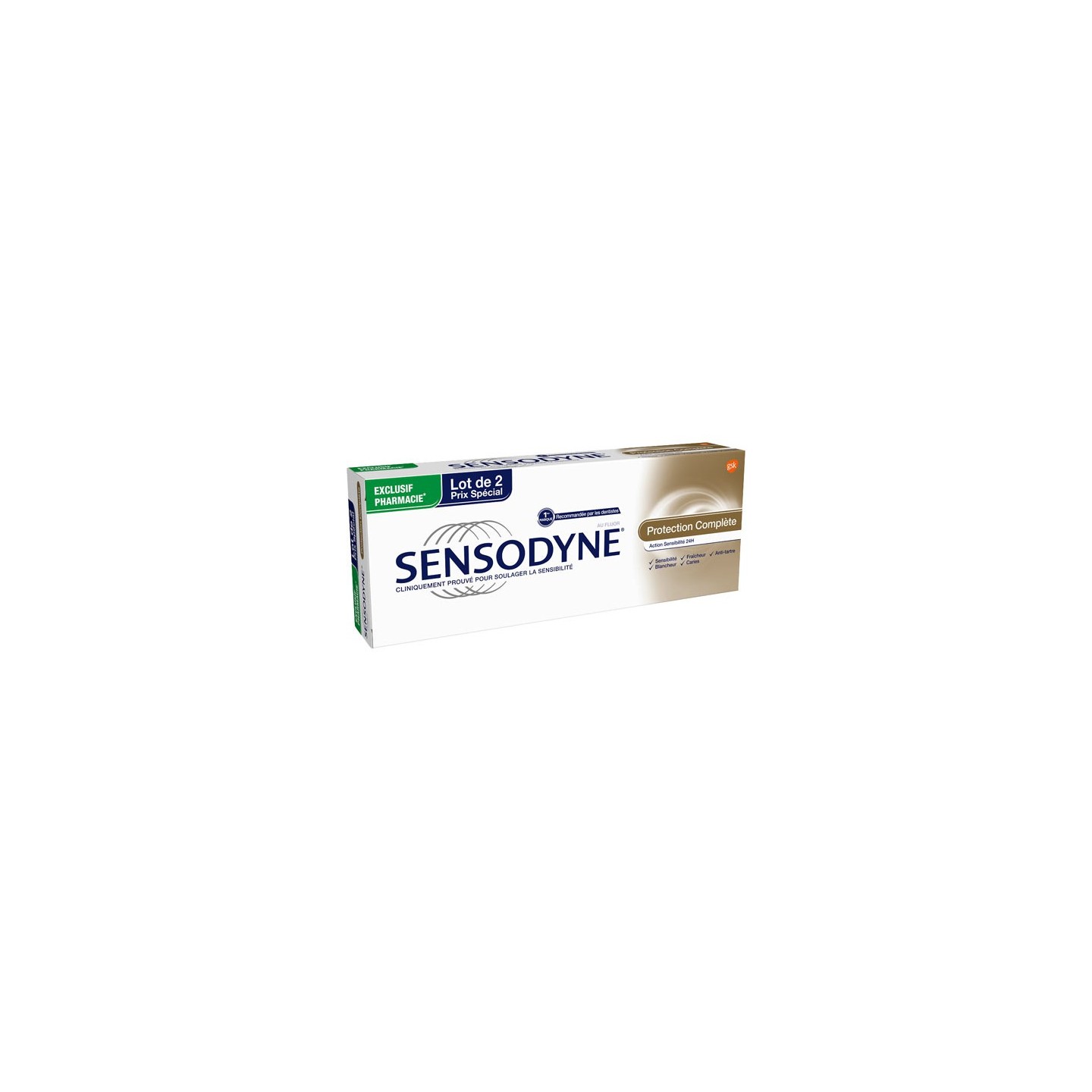 Sensodyne dentifrice protection complète 2x75ml
