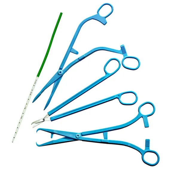 SET DE POSE STÉRILET - CISEAUX COUPE FILS 4 PIECES