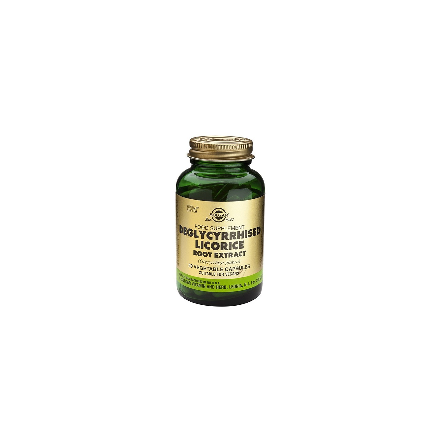 Solgar Réglisse deglycyrrhisee 60 gélules