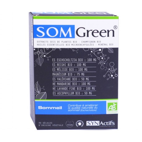 ARAGAN SYNACTIFS SOMgreen sommeil BIO 30 gélules