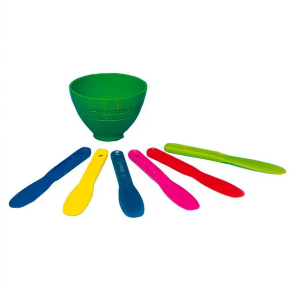 SPATULES PLASTIQUE FLUO - SACHET DE 6