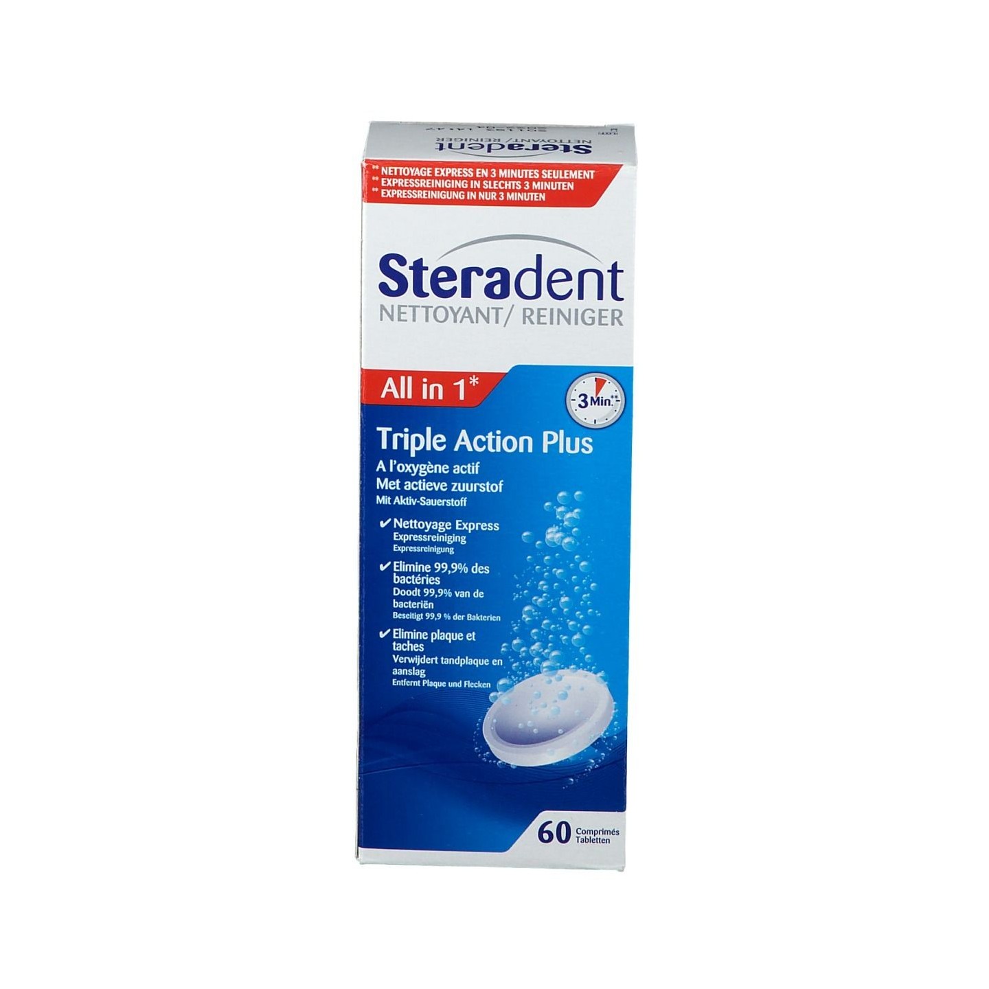 Steradent 60 Comprimés nettoyants