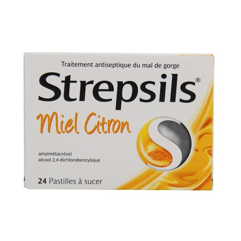 Pharmacie Bastille - Strepsils Miel Citron 24 Pastilles à Sucer