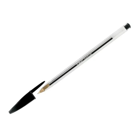 STYLO À BILLE BIC CRISTAL NOIR - BOITE DE 20