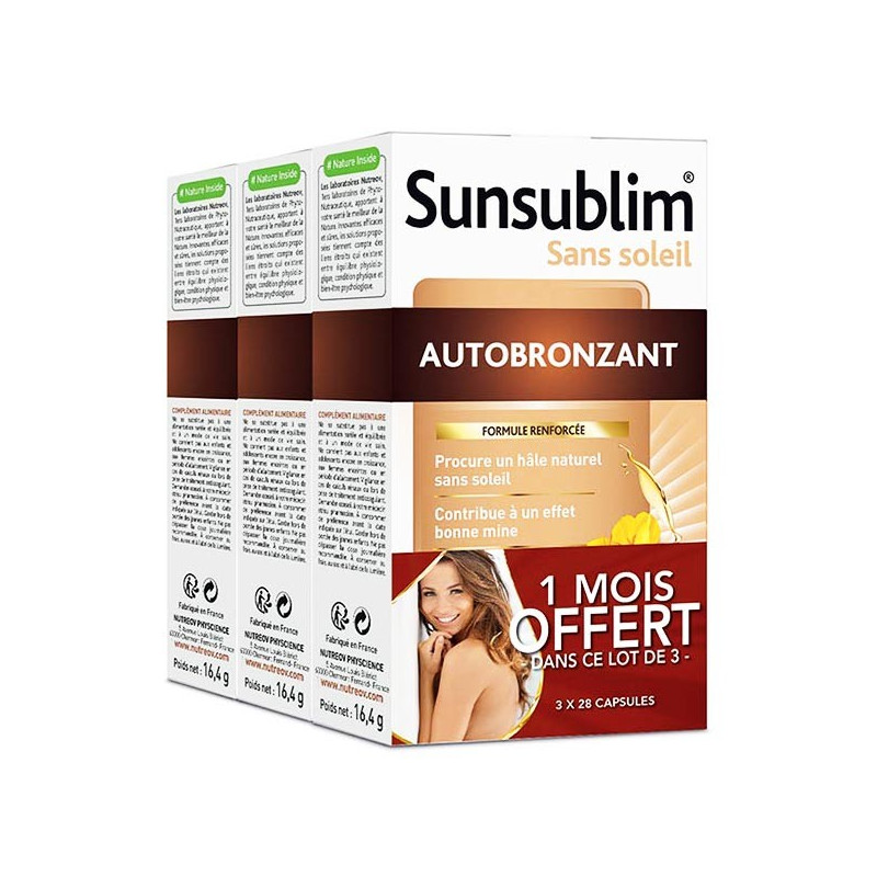 Nutreov Sunsublim Autobronzant Lot de 3 x 28 Capsules