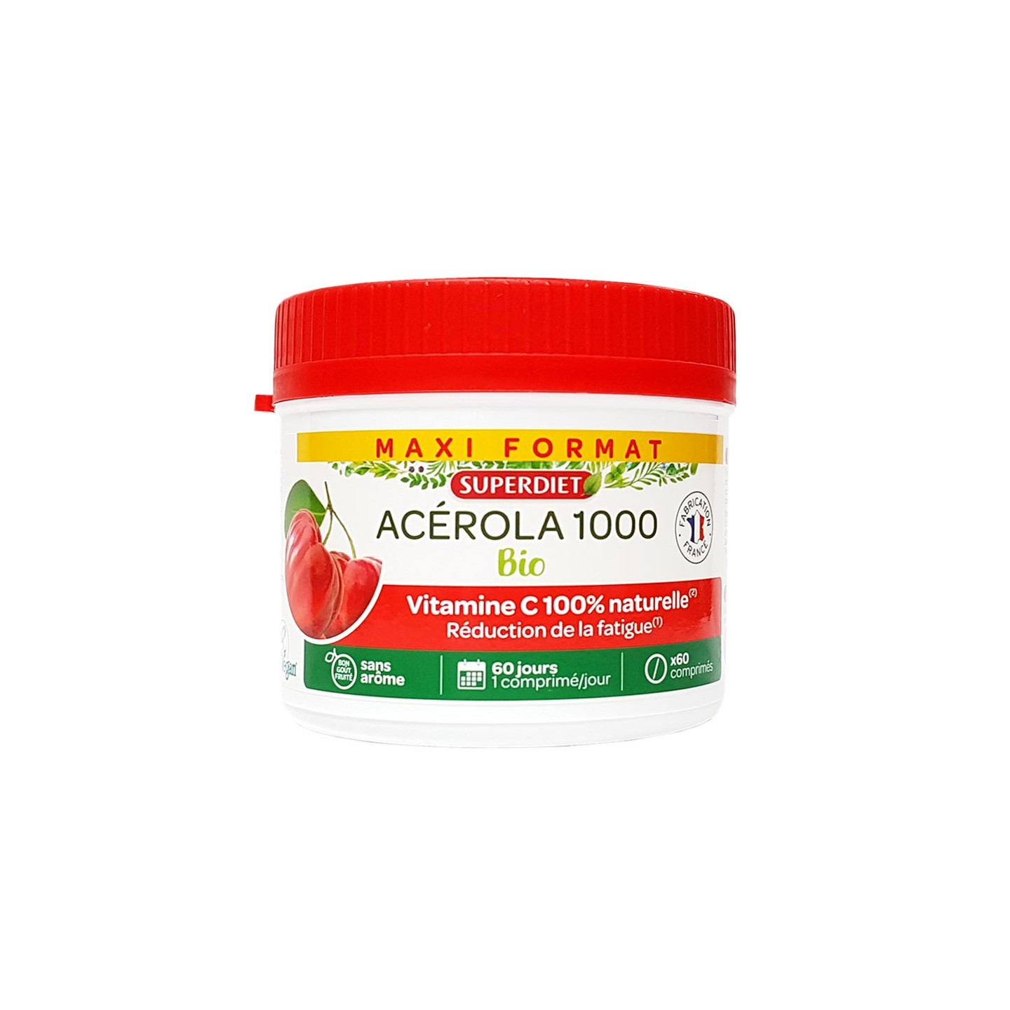 Super Diet Acérola 1000 Bio - 60 comprimés à croquer