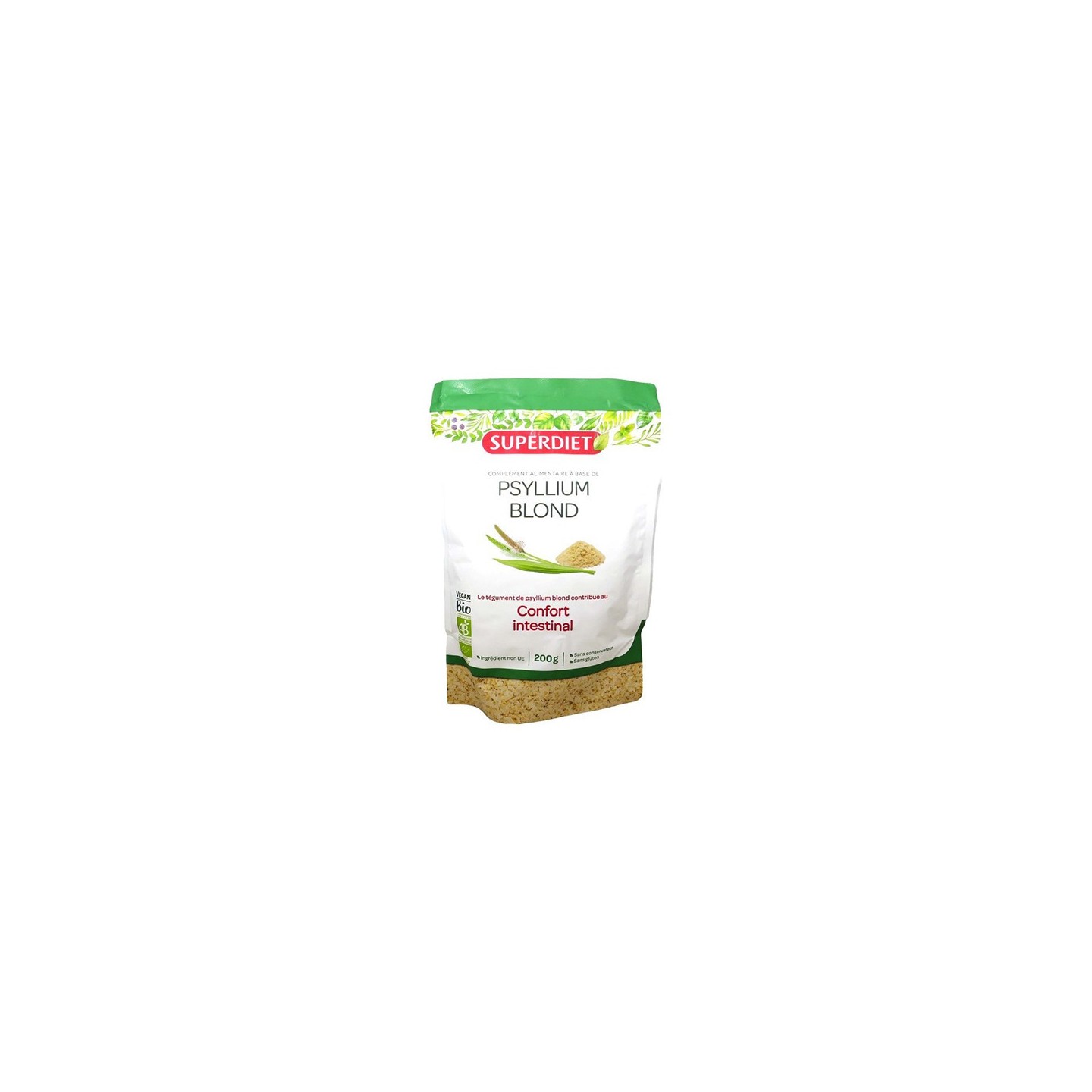 Superdiet Psyllium blond Bio - Sachet de 200g