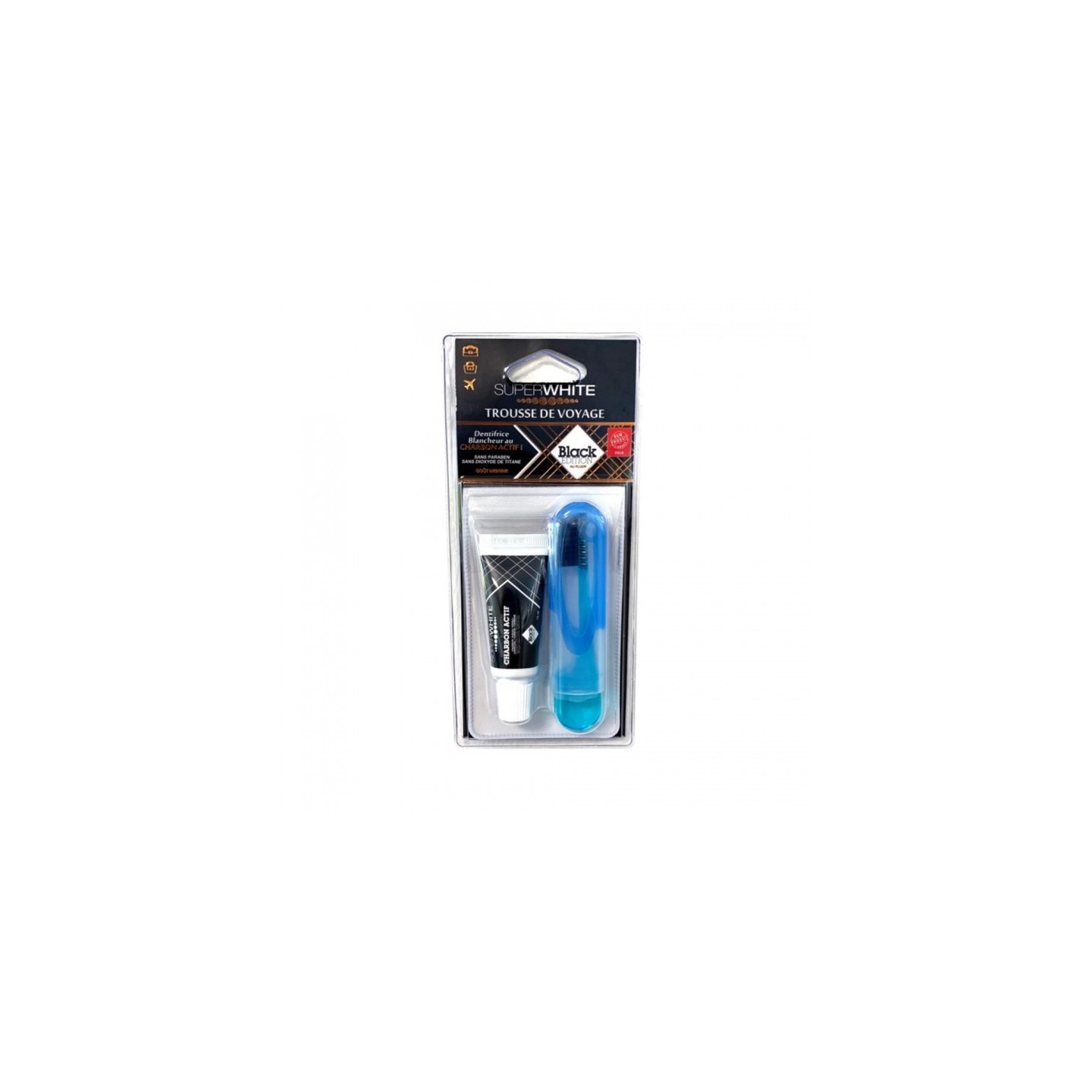 SuperWhite Trousse de voyage charbon végétal actif