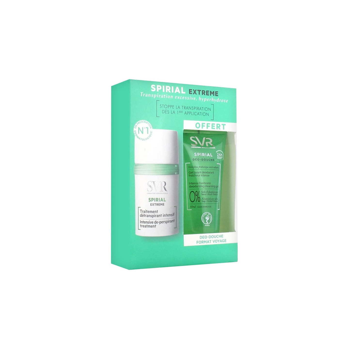 SVR Spirial Coffret Extrême Déodorant + Gel douche