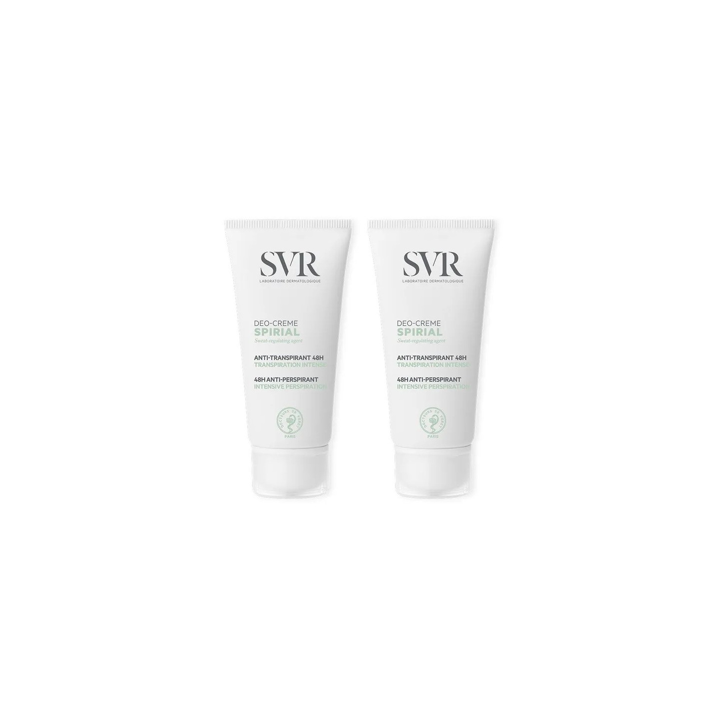 SVR Spirial Déo-crème anti-transpirant intense 48H - Lot de 2 x 50ml