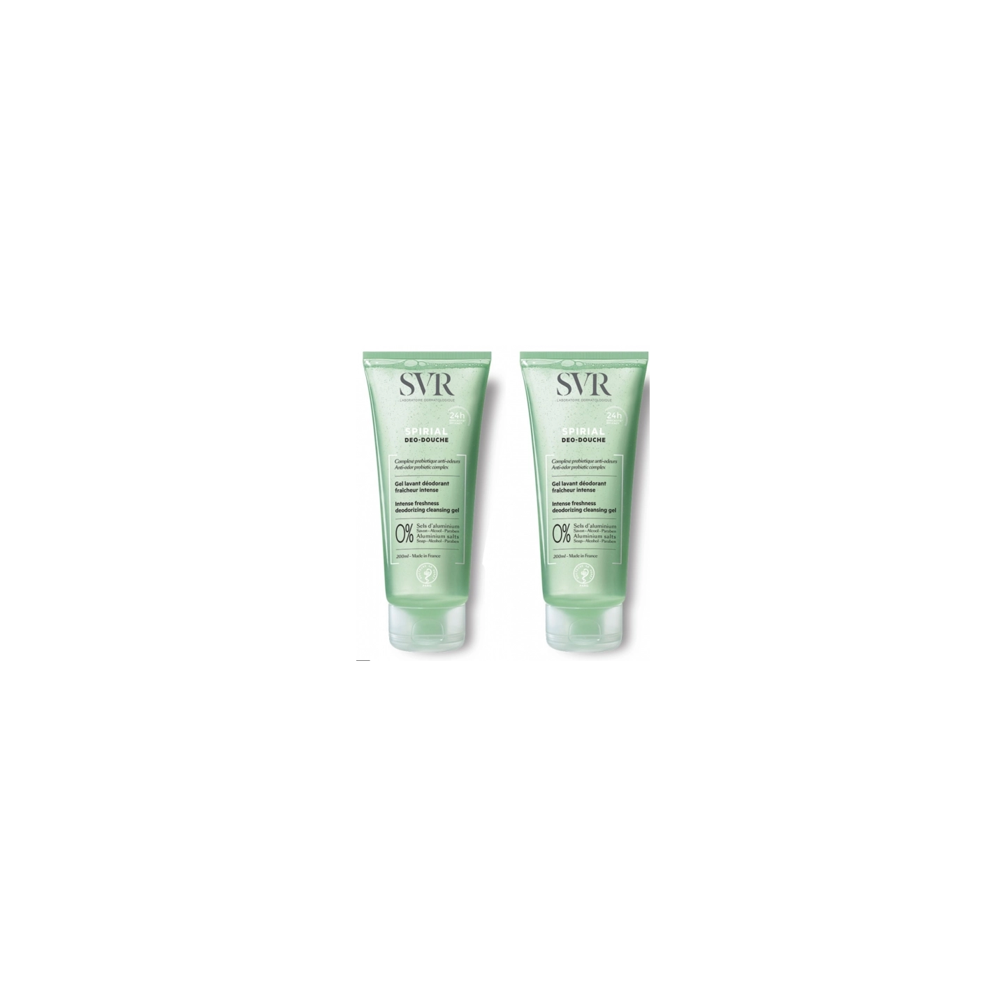 SVR Spirial Gel lavant déodorant fraicheur intense 2 x 200 ml
