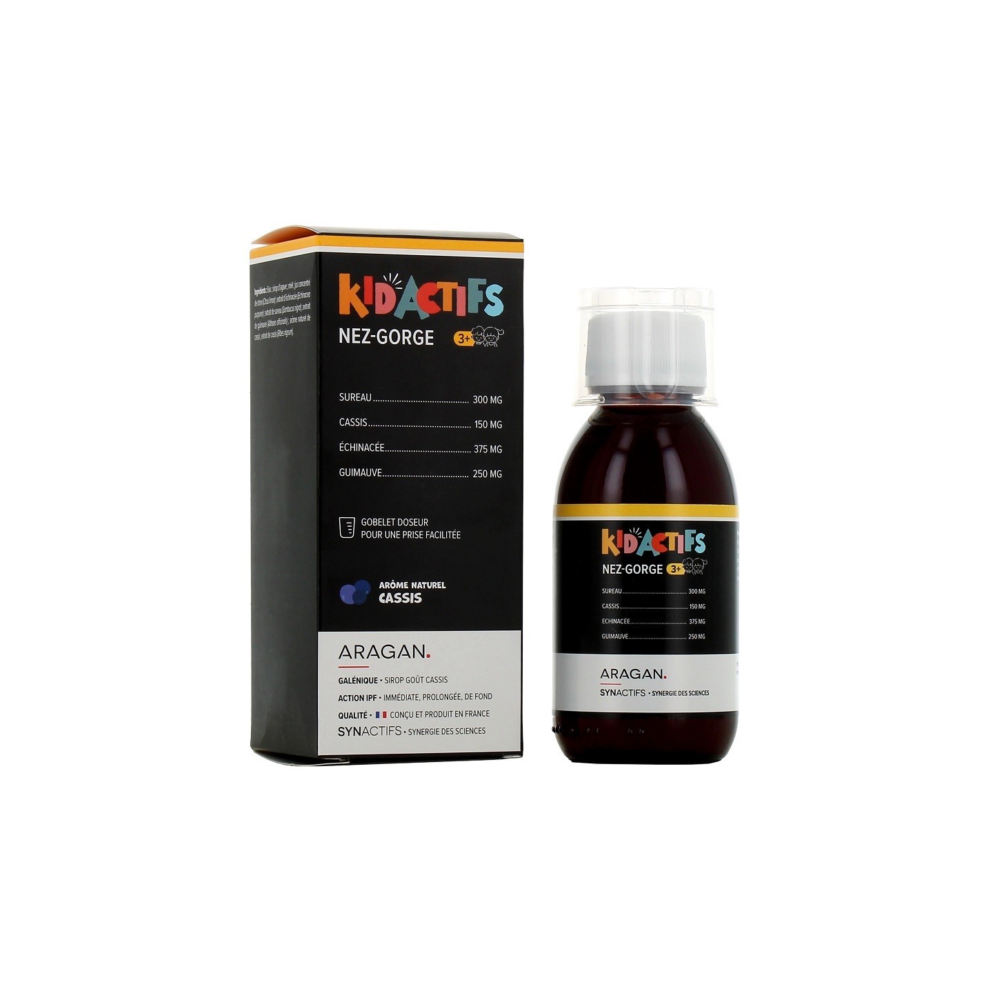 Synactifs Kid Actifs Sirop nez gorge arôme cassis - 125ml