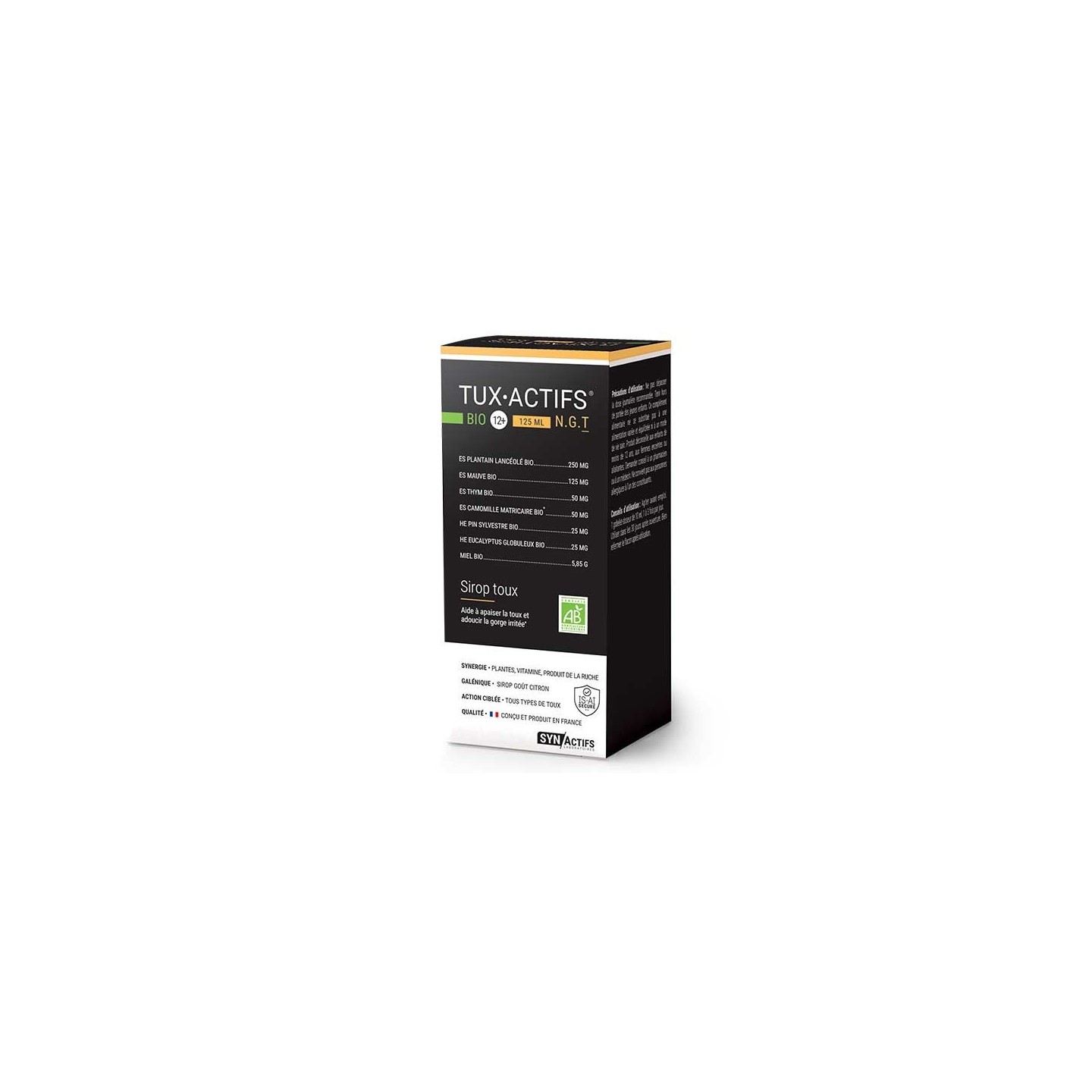 Synactifs TuxActifs Sirop toux Bio - 125ml