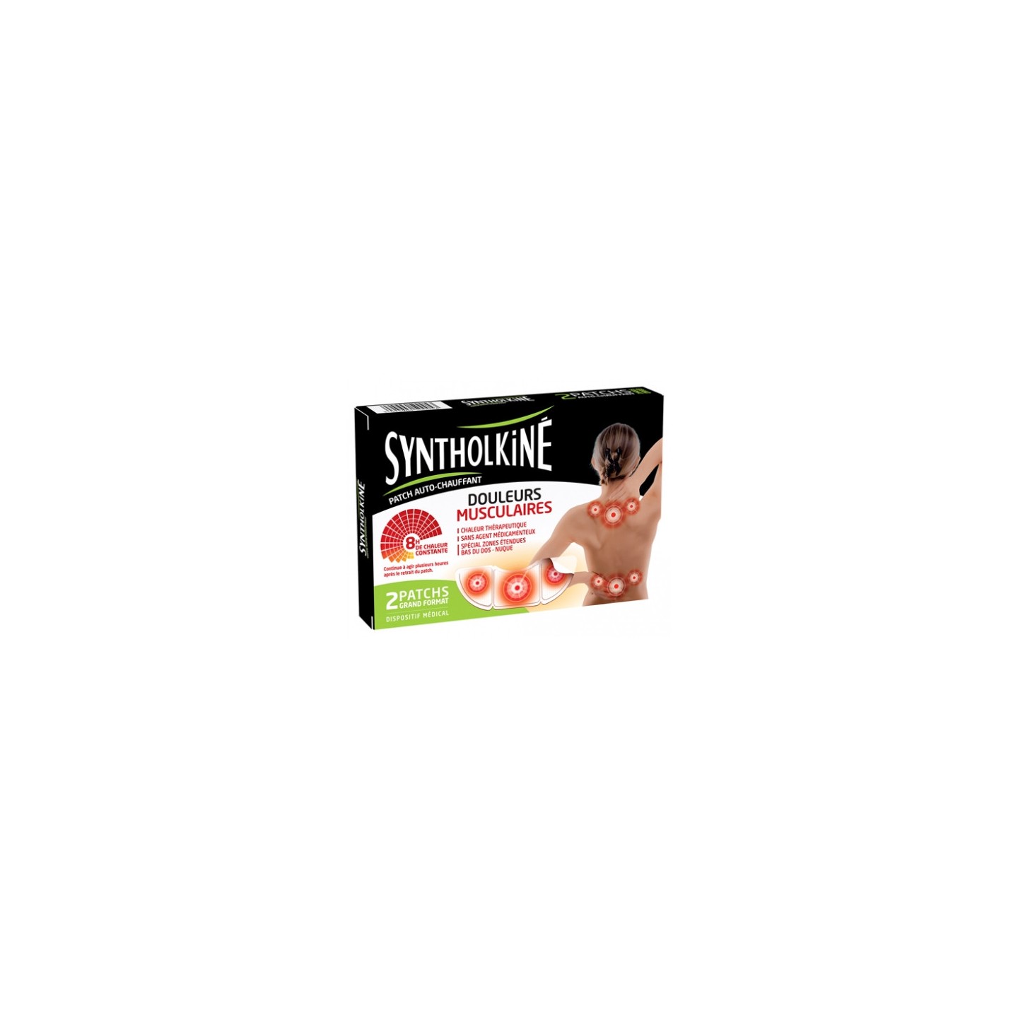 SyntholKiné Patch chauffant douleurs musculaires dos - 2 patchs