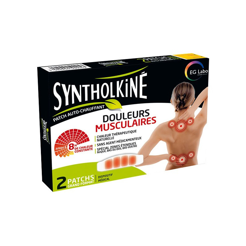 SyntholKiné Patch Chauffant Douleurs Musculaires Dos 2 unités