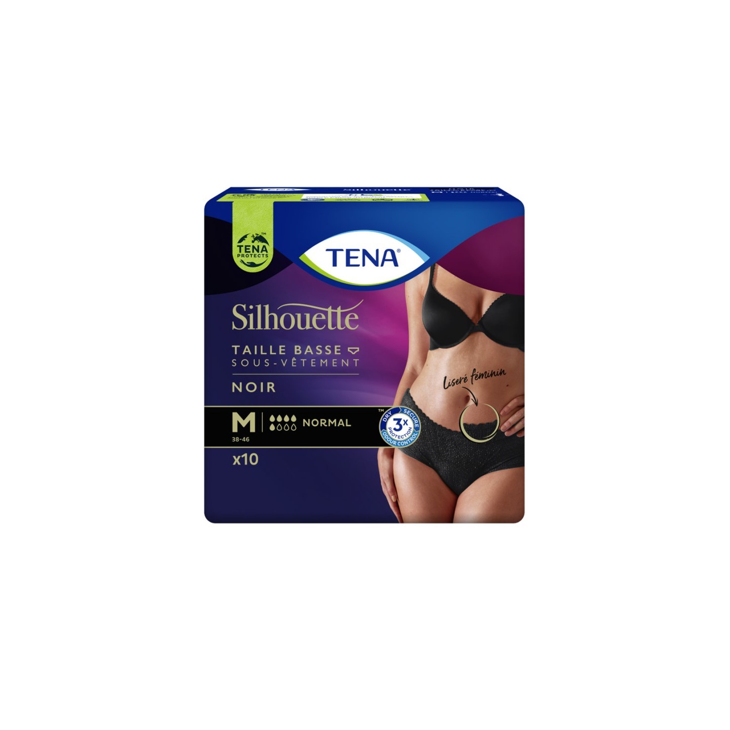 Tena silhouette normal noir taille M x10