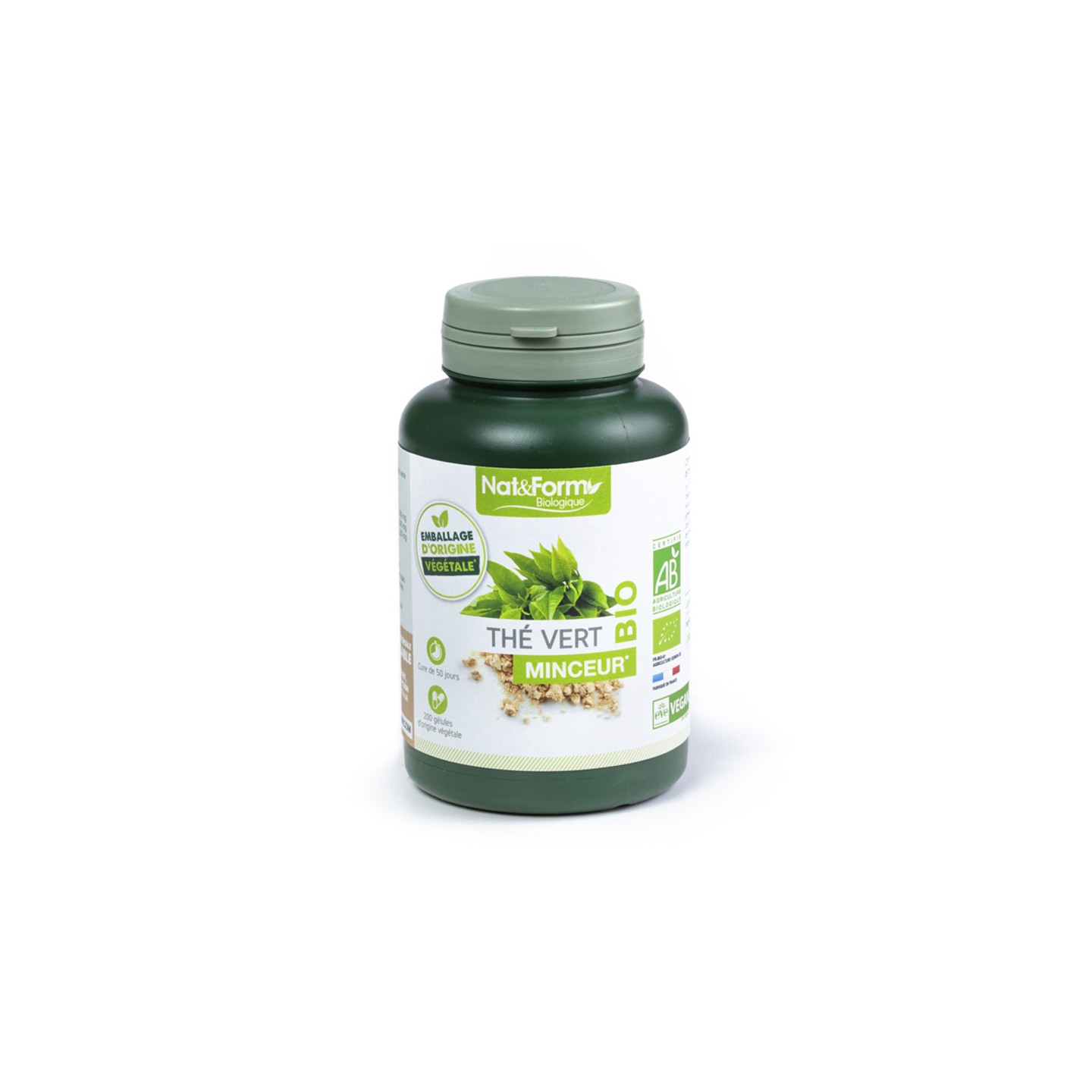 Thé Vert 200 Gélules Nat&form