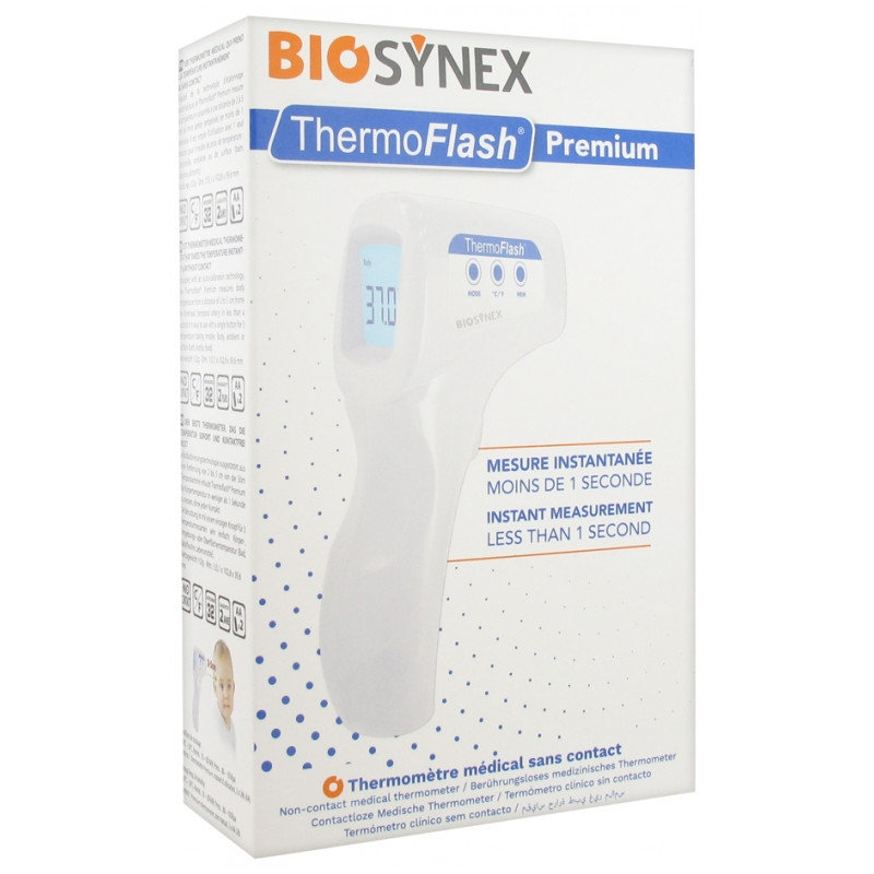 Biosynex Exacto ThermoFlash Premium Thermomètre Médical Sans Contact