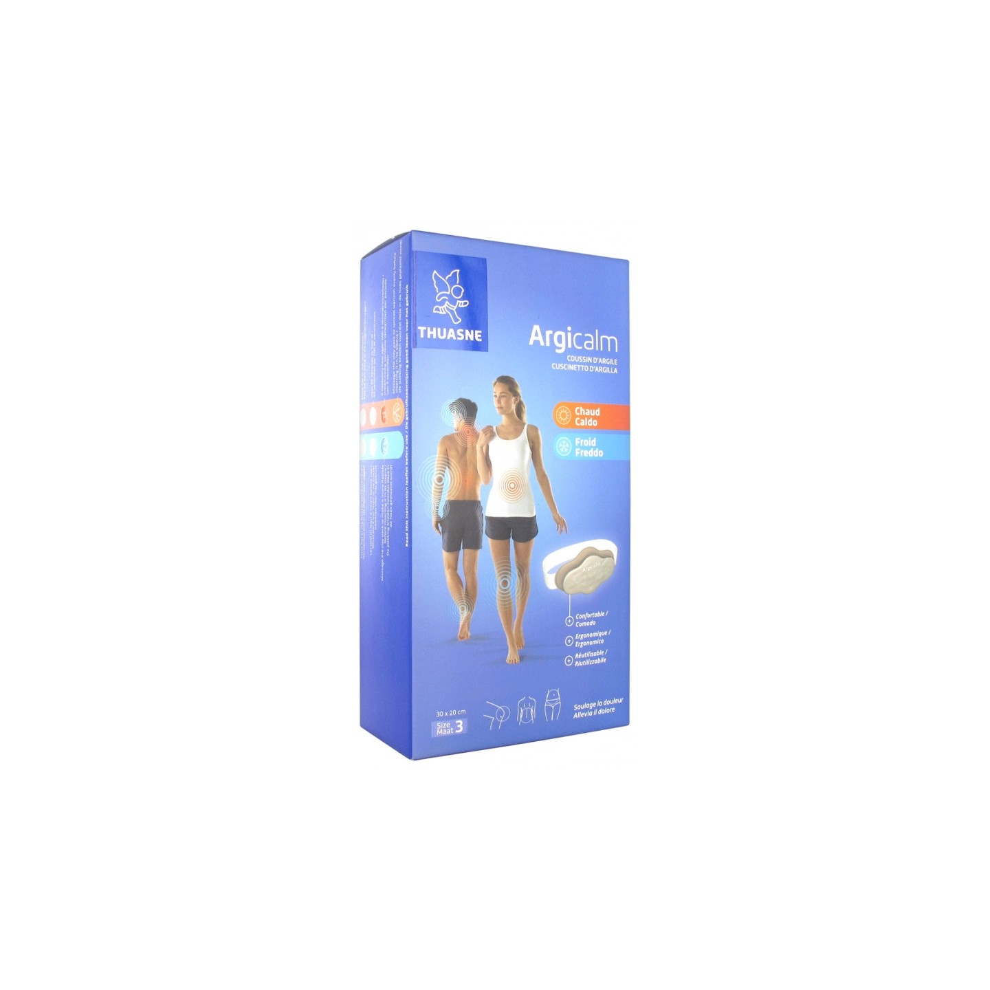 Thuasne Argicalm Coussin d'argile thermique réutilisable chaud froid - Taille 3