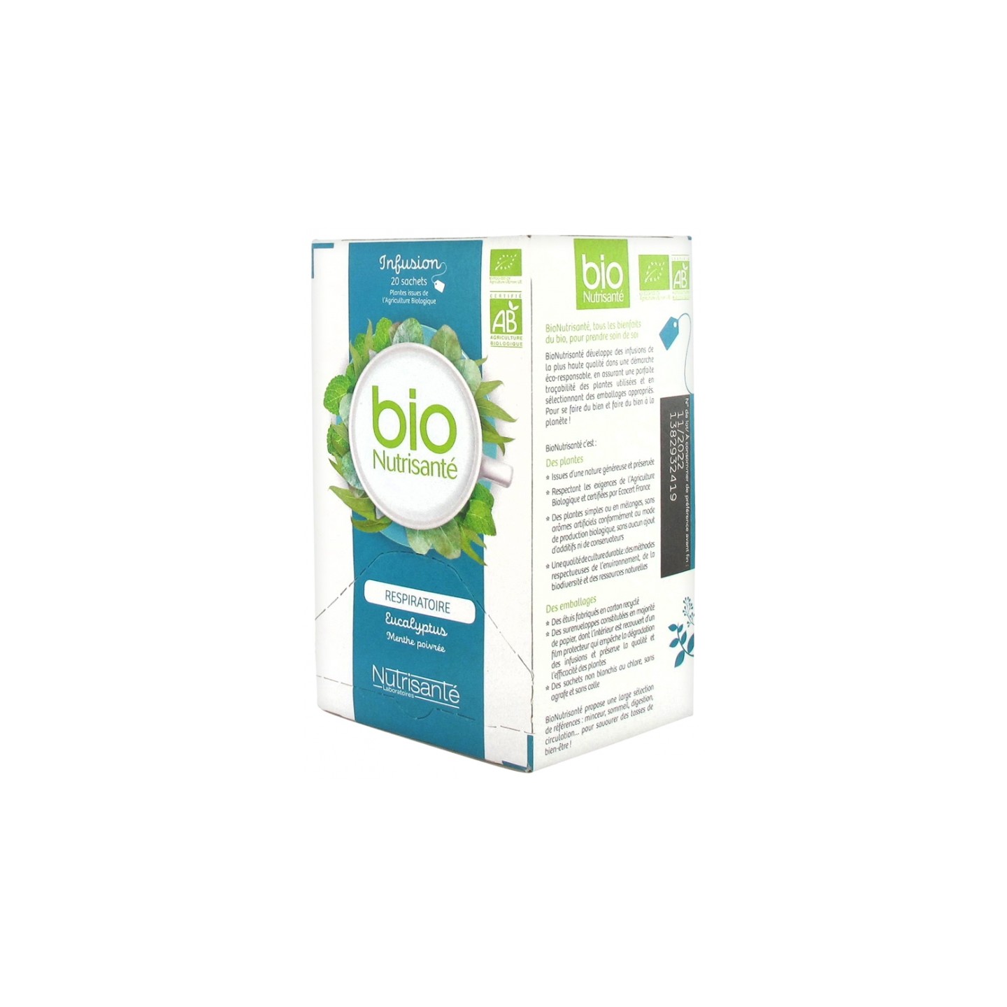 Tisane bio respiratoire bte 20,Rhume