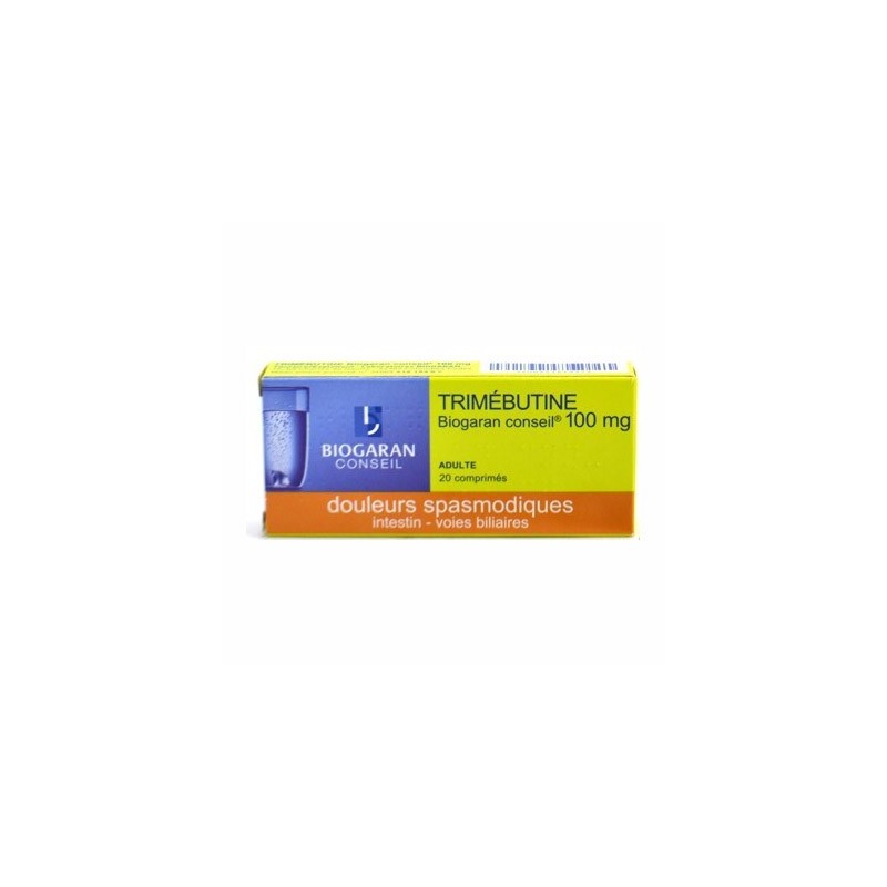 Pharmacie Bastille - Biogaran Trimebutine 100mg 20 comprimés