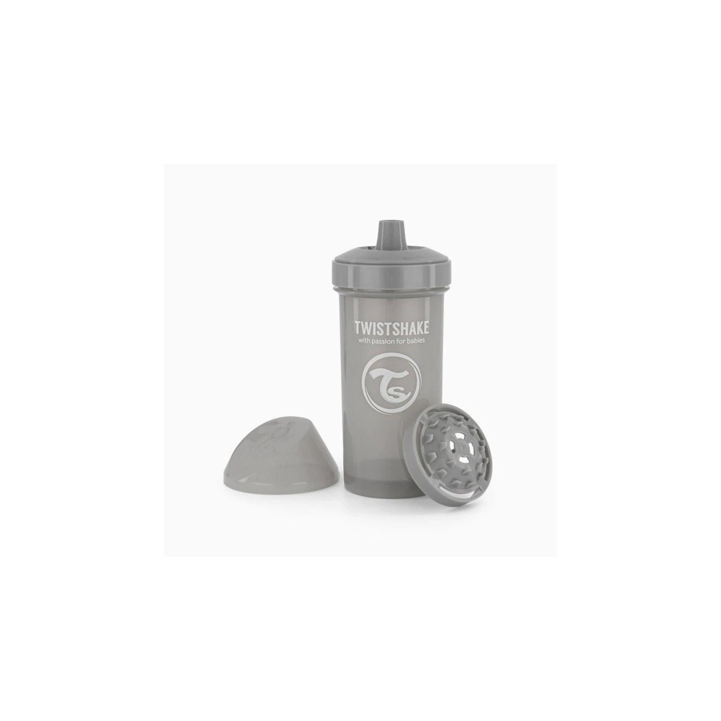 Twistshake Tasse à bec - Gris - 360ml