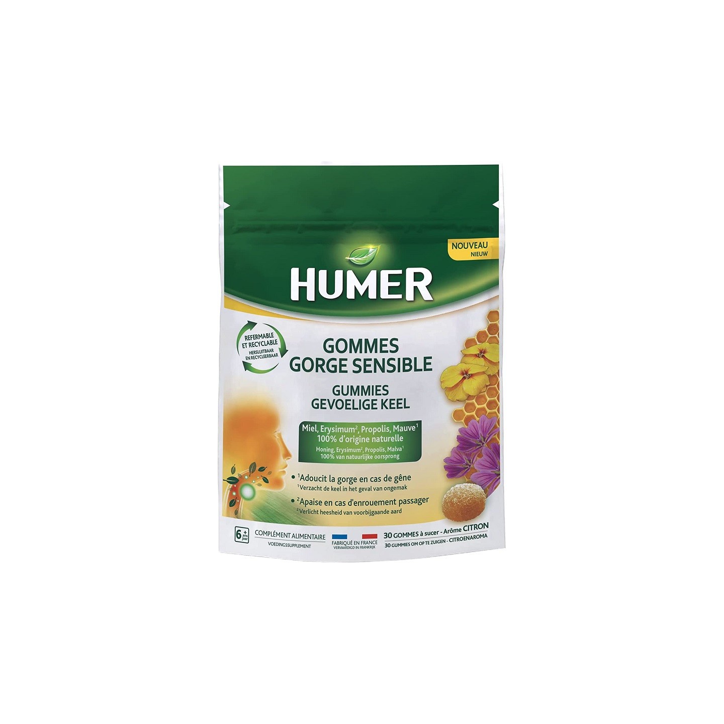 Urgo Humer Gommes gorge sensible - 30 gommes
